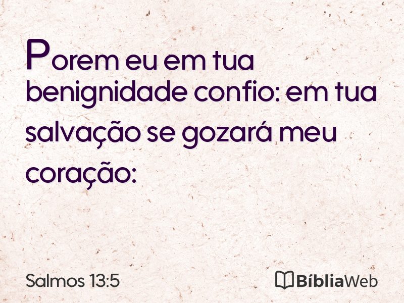Salmos 13:5 em imagem para compartilhar