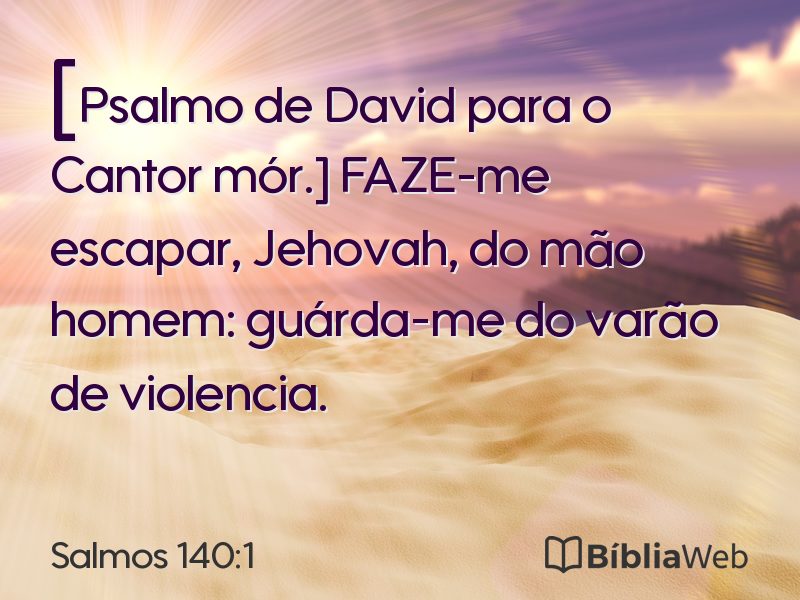 Salmos 140:1 em imagem para compartilhar