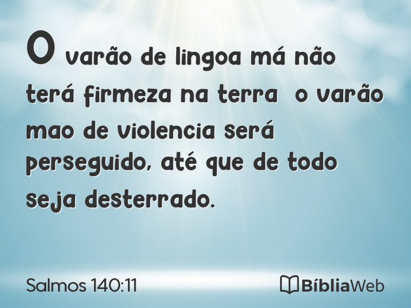Salmos 140:11 em imagem para compartilhar