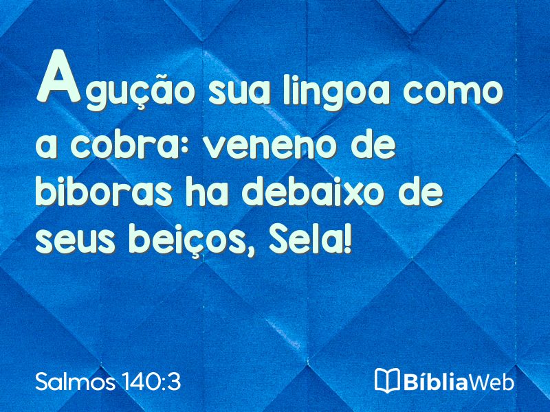 Salmos 140:3 em imagem para compartilhar