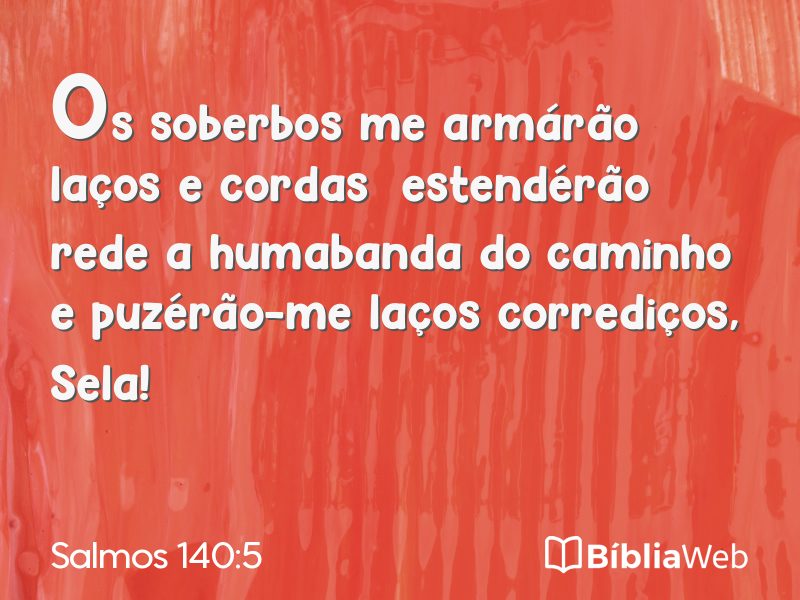 Salmos 140:5 em imagem para compartilhar