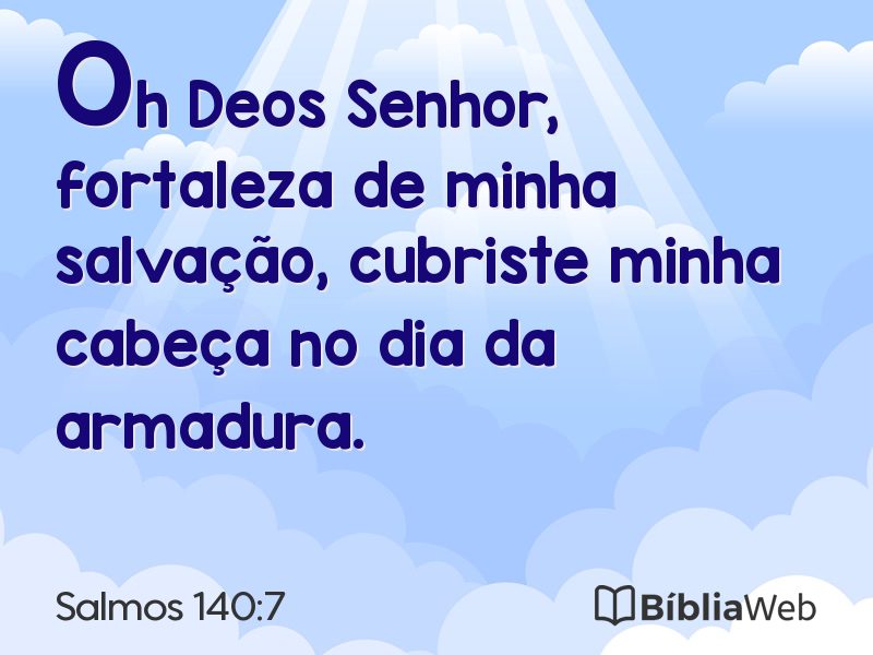 Salmos 140:7 em imagem para compartilhar