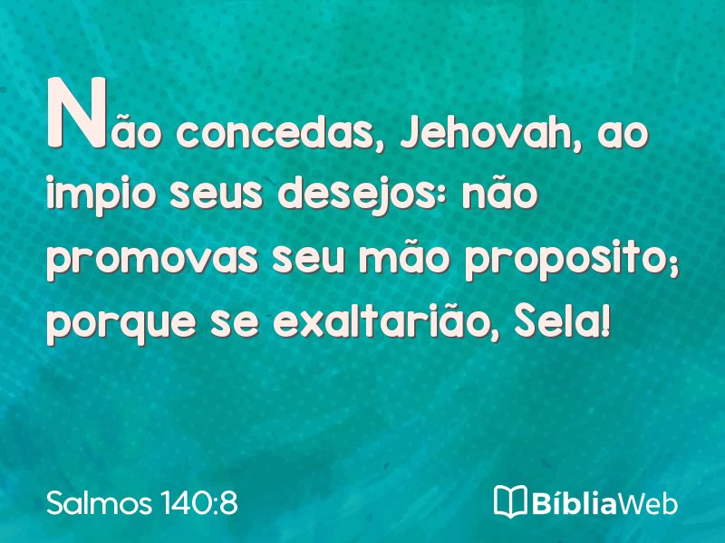 Salmos 140:8 em imagem para compartilhar