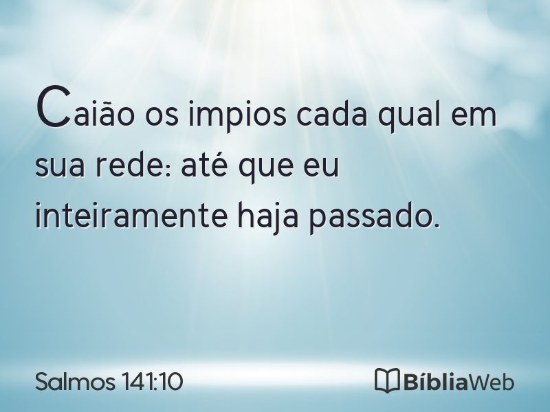 Salmos 141:10 em imagem para compartilhar