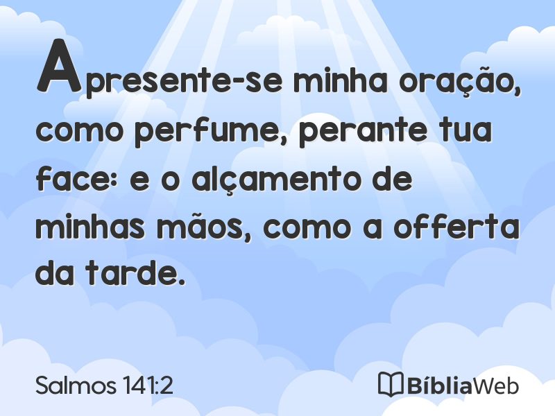 Salmos 141:2 em imagem para compartilhar