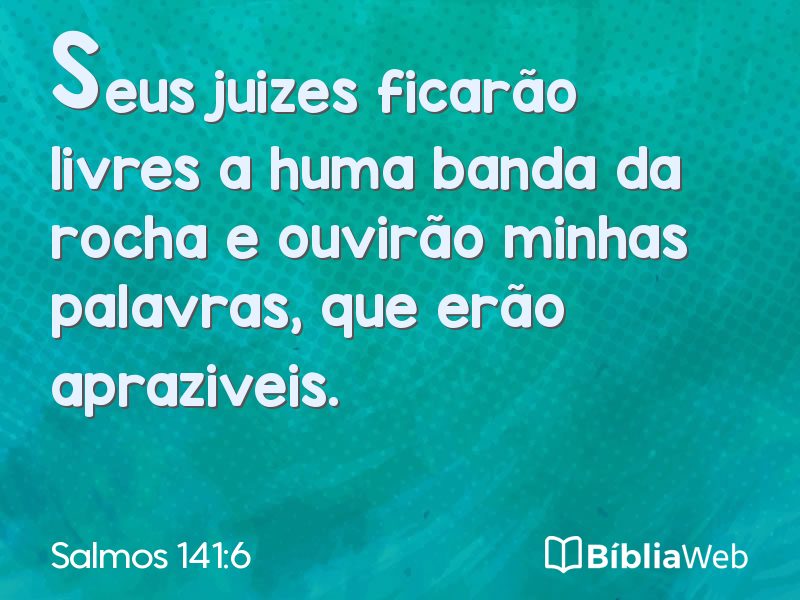 Salmos 141:6 em imagem para compartilhar