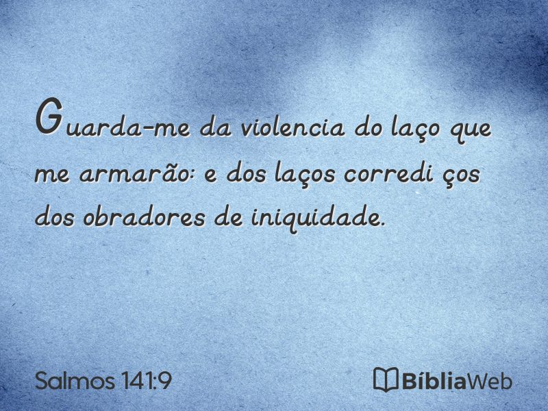 Salmos 141:9 em imagem para compartilhar