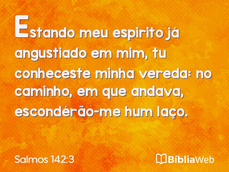 Salmos 142:3 em imagem para compartilhar