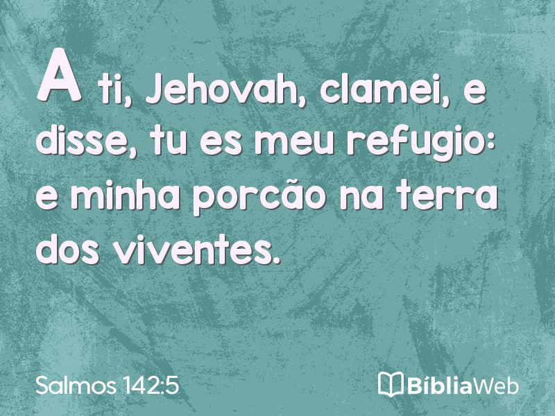 Salmos 142:5 em imagem para compartilhar