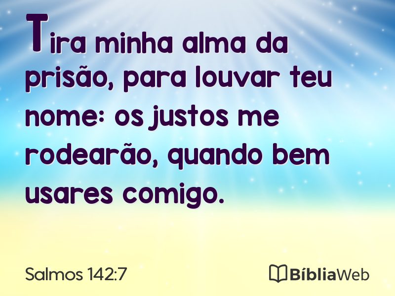 Salmos 142:7 em imagem para compartilhar