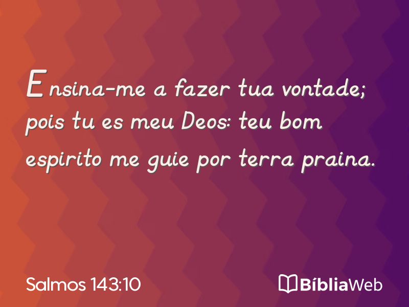 Salmos 143:10 em imagem para compartilhar