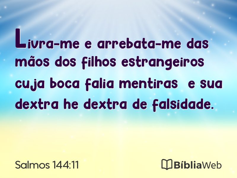 Salmos 144:11 em imagem para compartilhar