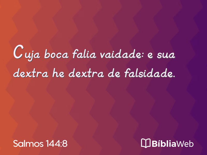 Salmos 144:8 em imagem para compartilhar