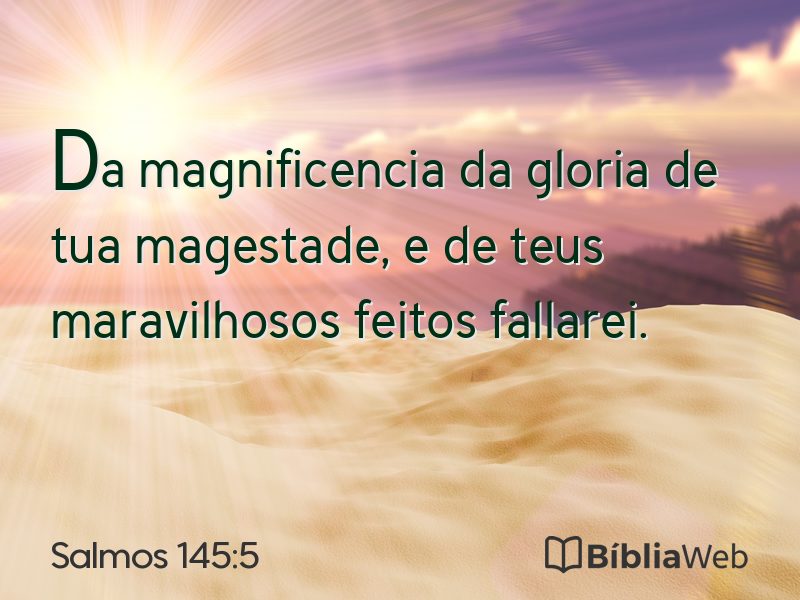 Salmos 145:5 em imagem para compartilhar