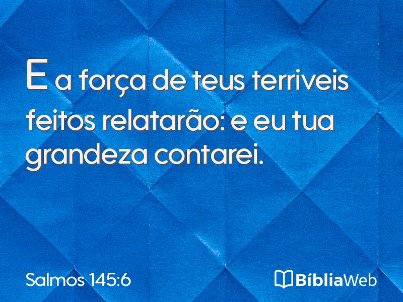 Salmos 145:6 em imagem para compartilhar