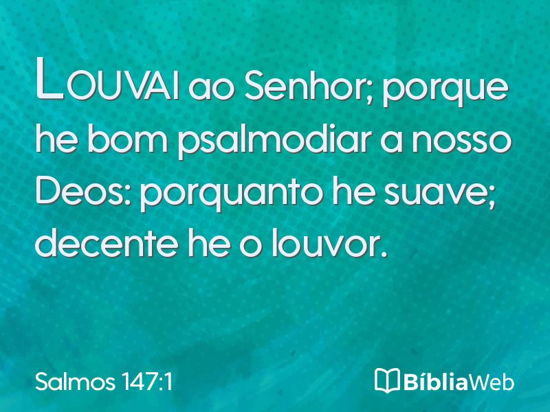 Salmos 147:1 em imagem para compartilhar