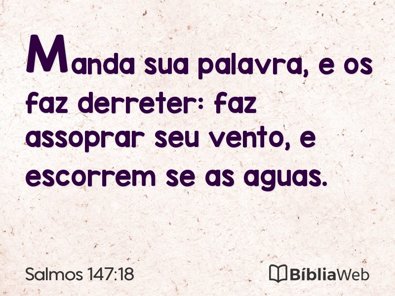 Salmos 147:18 em imagem para compartilhar