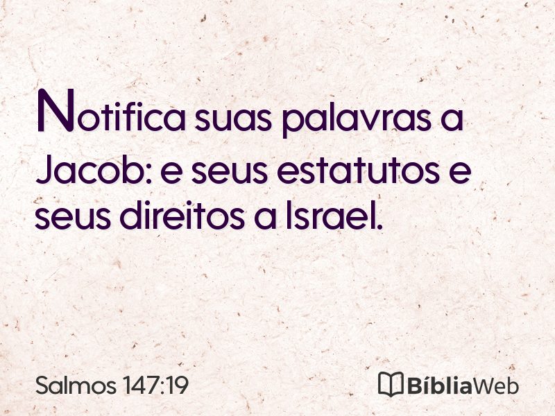 Salmos 147:19 em imagem para compartilhar