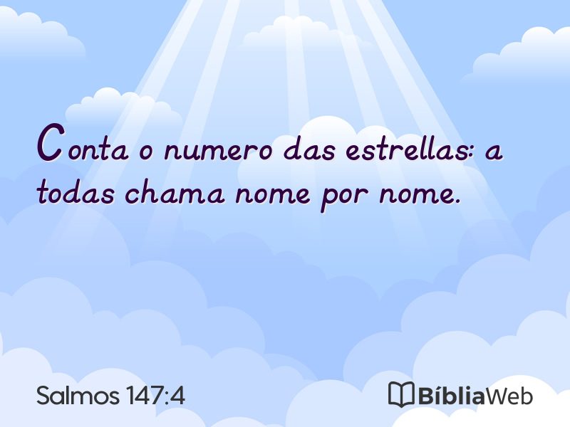 Salmos 147:4 em imagem para compartilhar