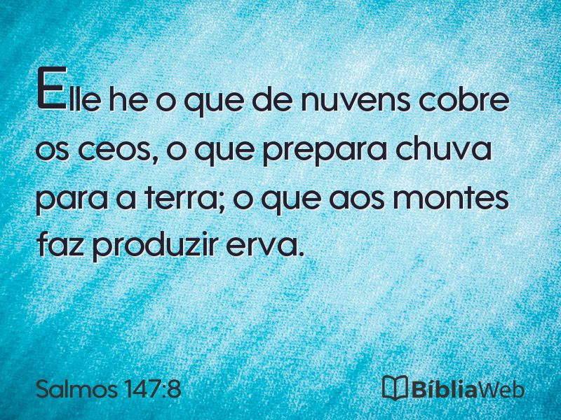 Salmos 147:8 em imagem para compartilhar