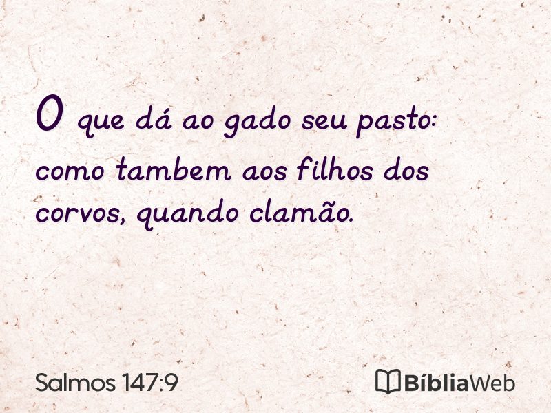 Salmos 147:9 em imagem para compartilhar