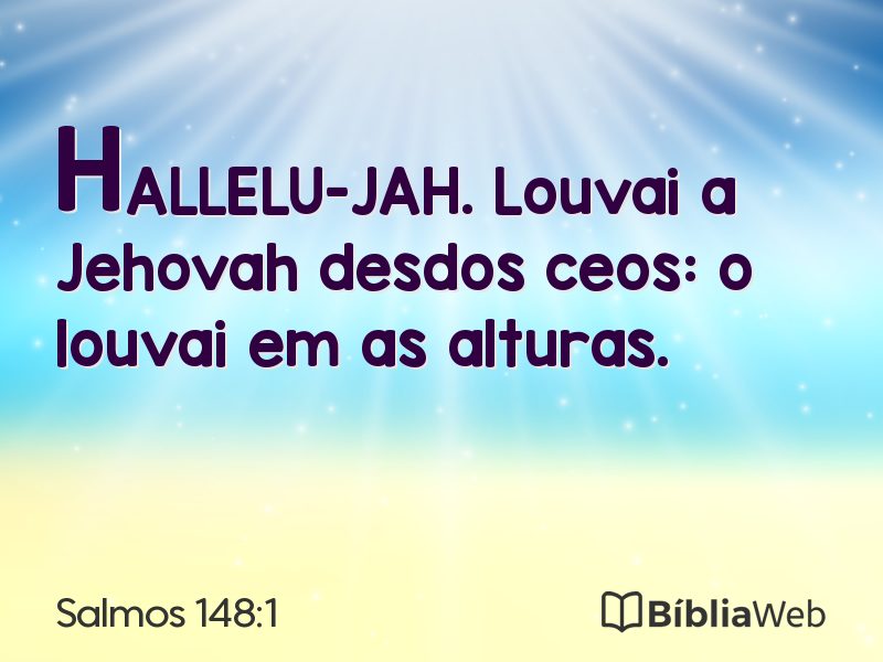 Salmos 148:1 em imagem para compartilhar