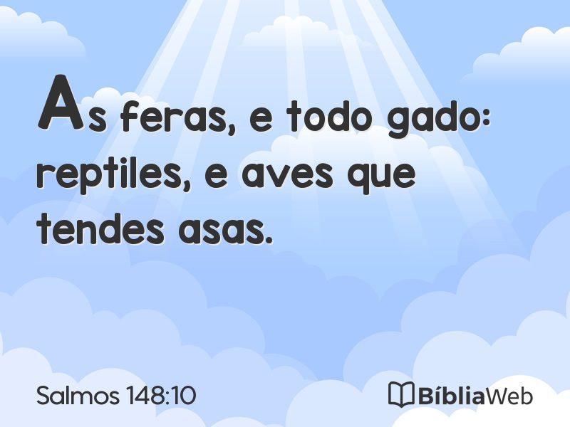 Salmos 148:10 em imagem para compartilhar