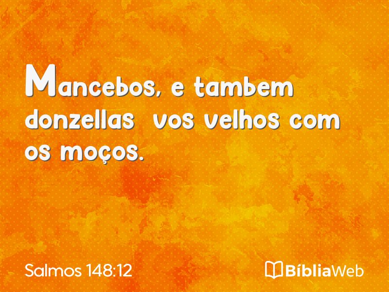 Salmos 148:12 em imagem para compartilhar