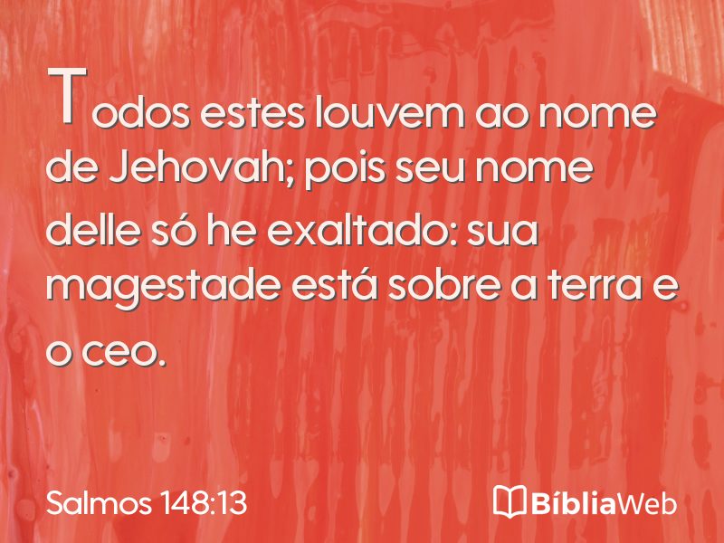Salmos 148:13 em imagem para compartilhar