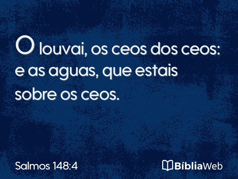 Salmos 148:4 em imagem para compartilhar
