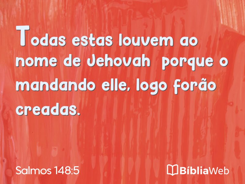 Salmos 148:5 em imagem para compartilhar