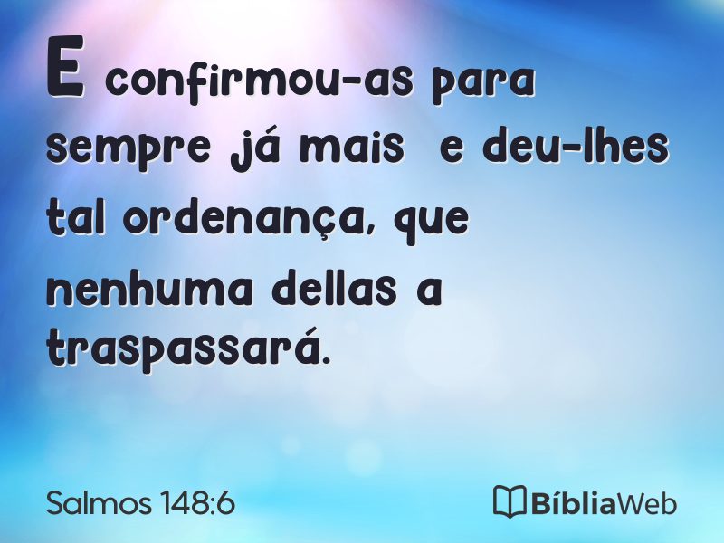 Salmos 148:6 em imagem para compartilhar