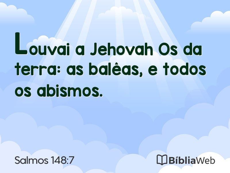 Salmos 148:7 em imagem para compartilhar