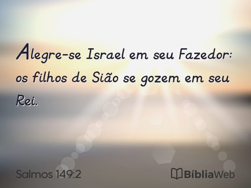 Salmos 149:2 em imagem para compartilhar