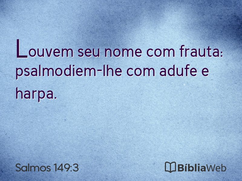 Salmos 149:3 em imagem para compartilhar