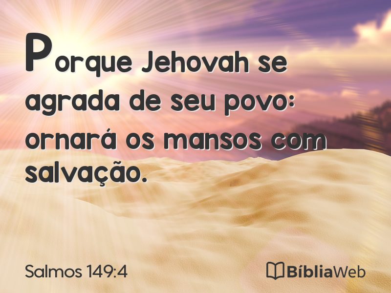 Salmos 149:4 em imagem para compartilhar