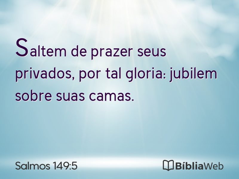 Salmos 149:5 em imagem para compartilhar