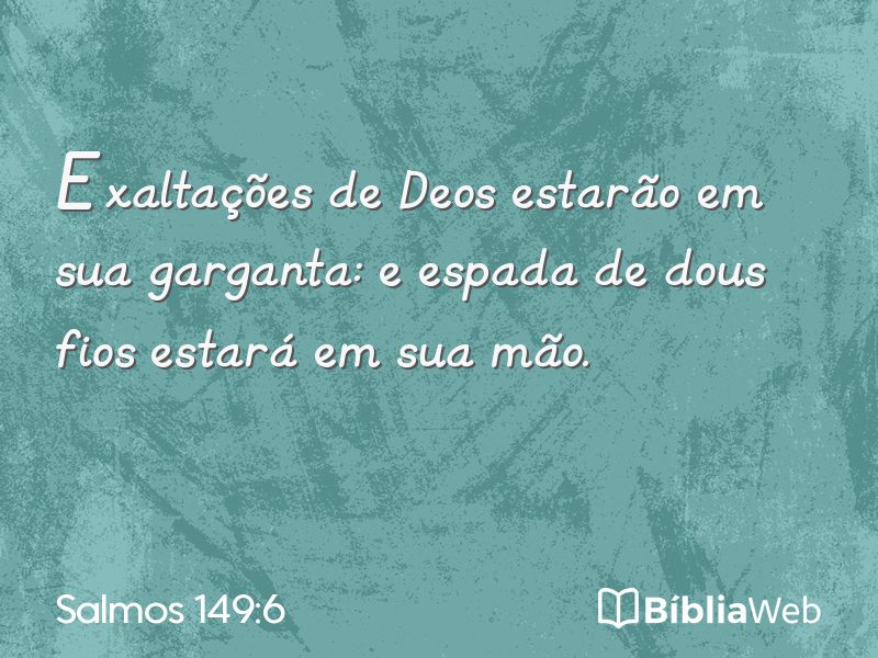 Salmos 149:6 em imagem para compartilhar