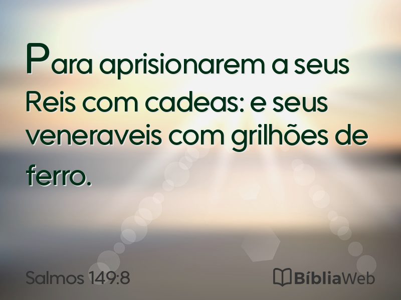 Salmos 149:8 em imagem para compartilhar