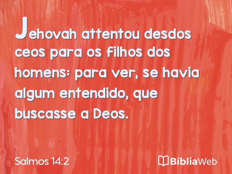 Salmos 14:2 em imagem para compartilhar