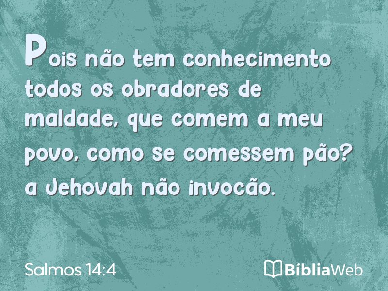 Salmos 14:4 em imagem para compartilhar