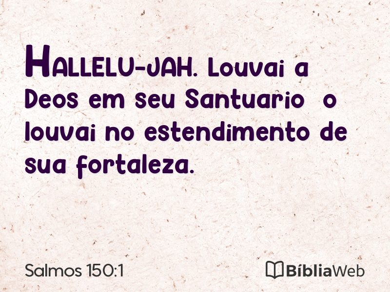 Salmos 150:1 em imagem para compartilhar