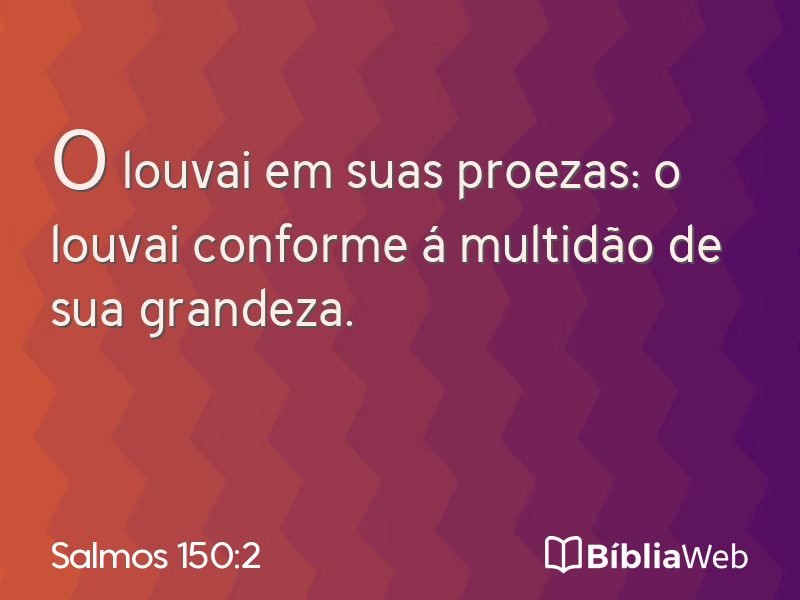 Salmos 150:2 em imagem para compartilhar