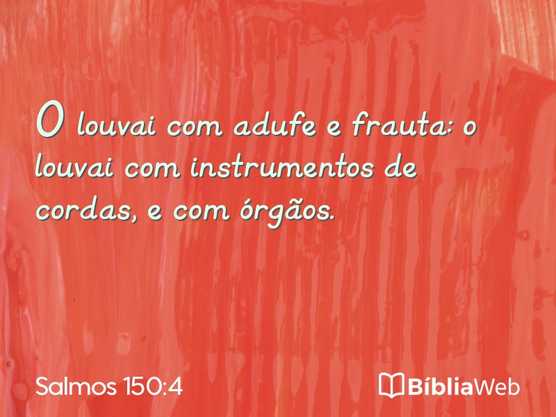 Salmos 150:4 em imagem para compartilhar