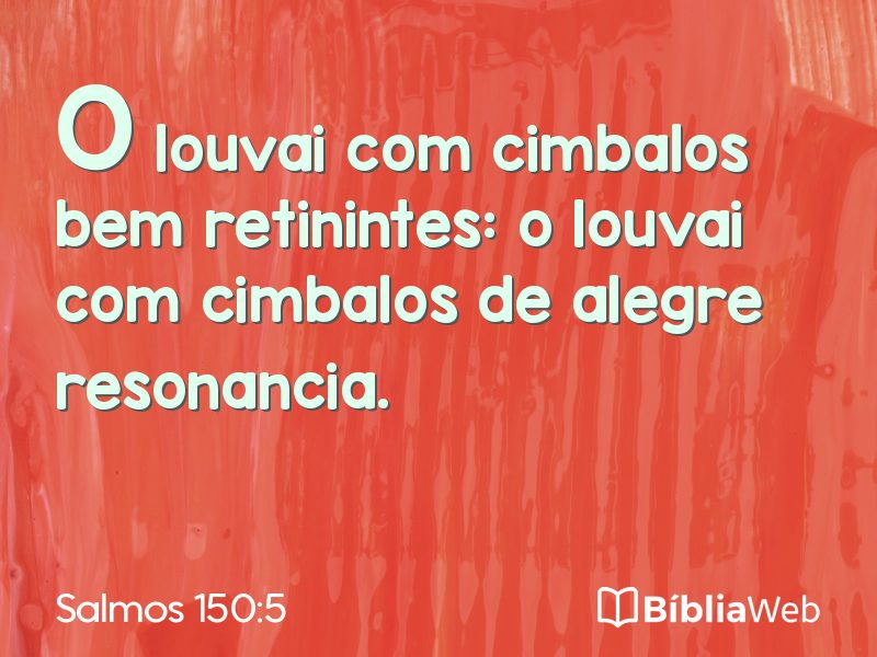 Salmos 150:5 em imagem para compartilhar