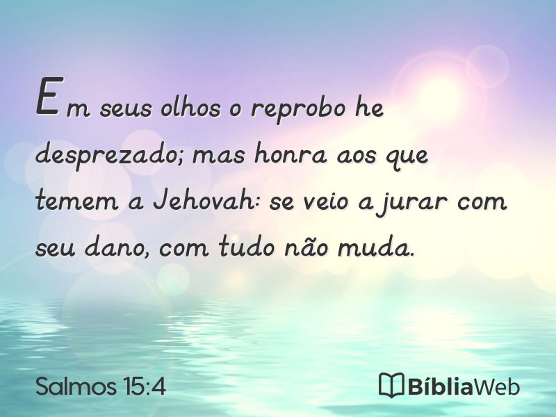 Salmos 15:4 em imagem para compartilhar