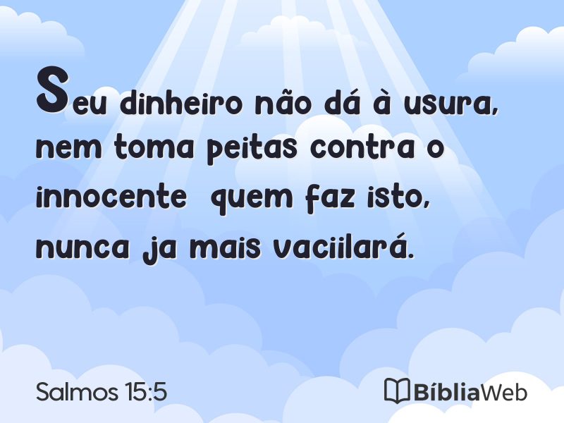 Salmos 15:5 em imagem para compartilhar