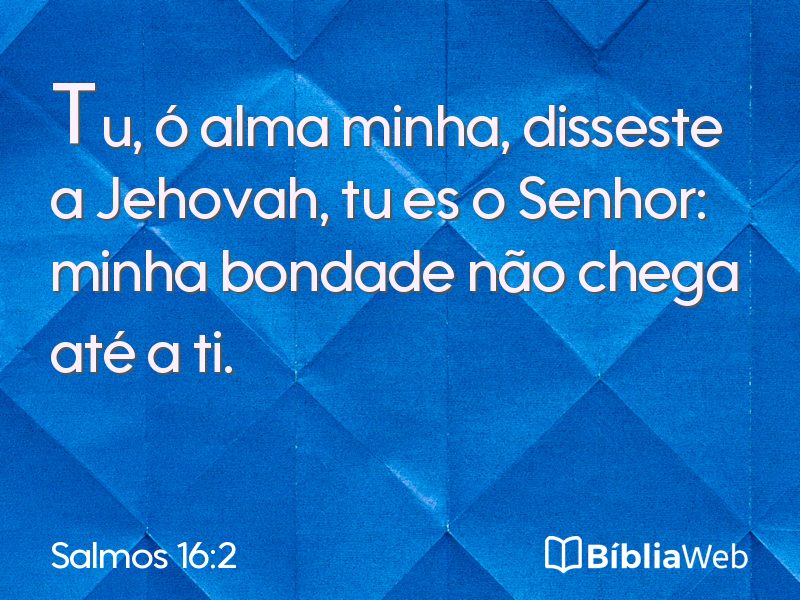 Salmos 16:2 em imagem para compartilhar