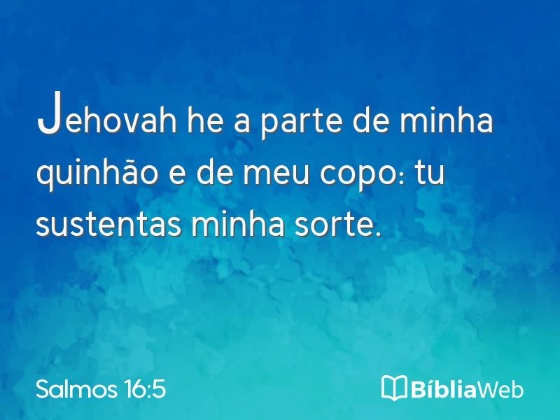 Salmos 16:5 em imagem para compartilhar