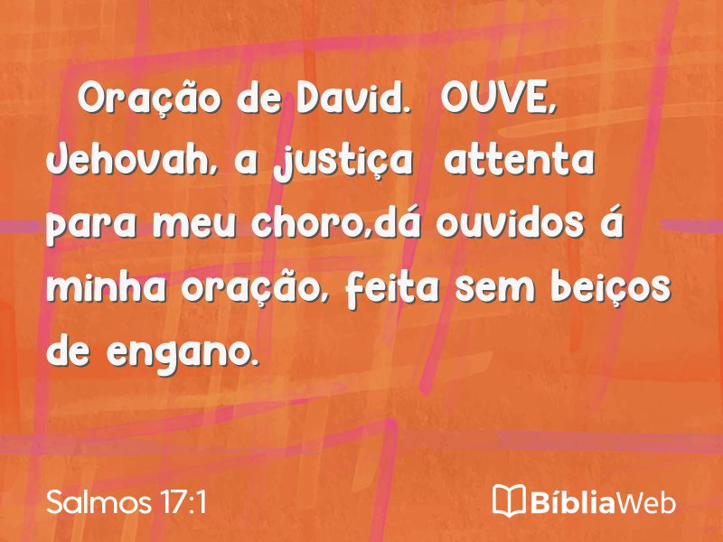 Salmos 17:1 em imagem para compartilhar